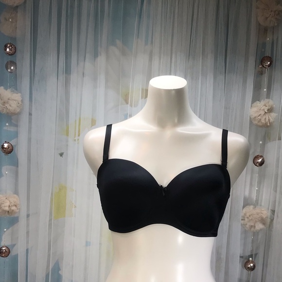 M & S Black Strapless Underwire Bra Like New 36 DD - Picture 2 of 6